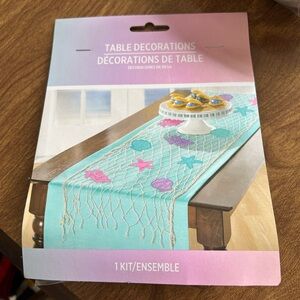 8x Mermaid or Under the Sea themed Fishnet Table Runner Decoration Kits